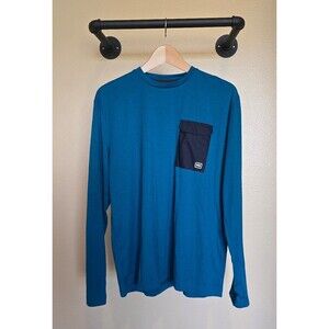 Helly Hansen Lomma long sleeve teal colored shirt men's size Large
